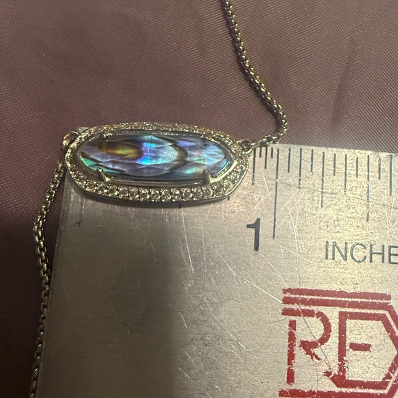 Kendra Scott Eva 14k Gold Multicolor Abalone 19” Pendant Necklace - Picture 7 of 12